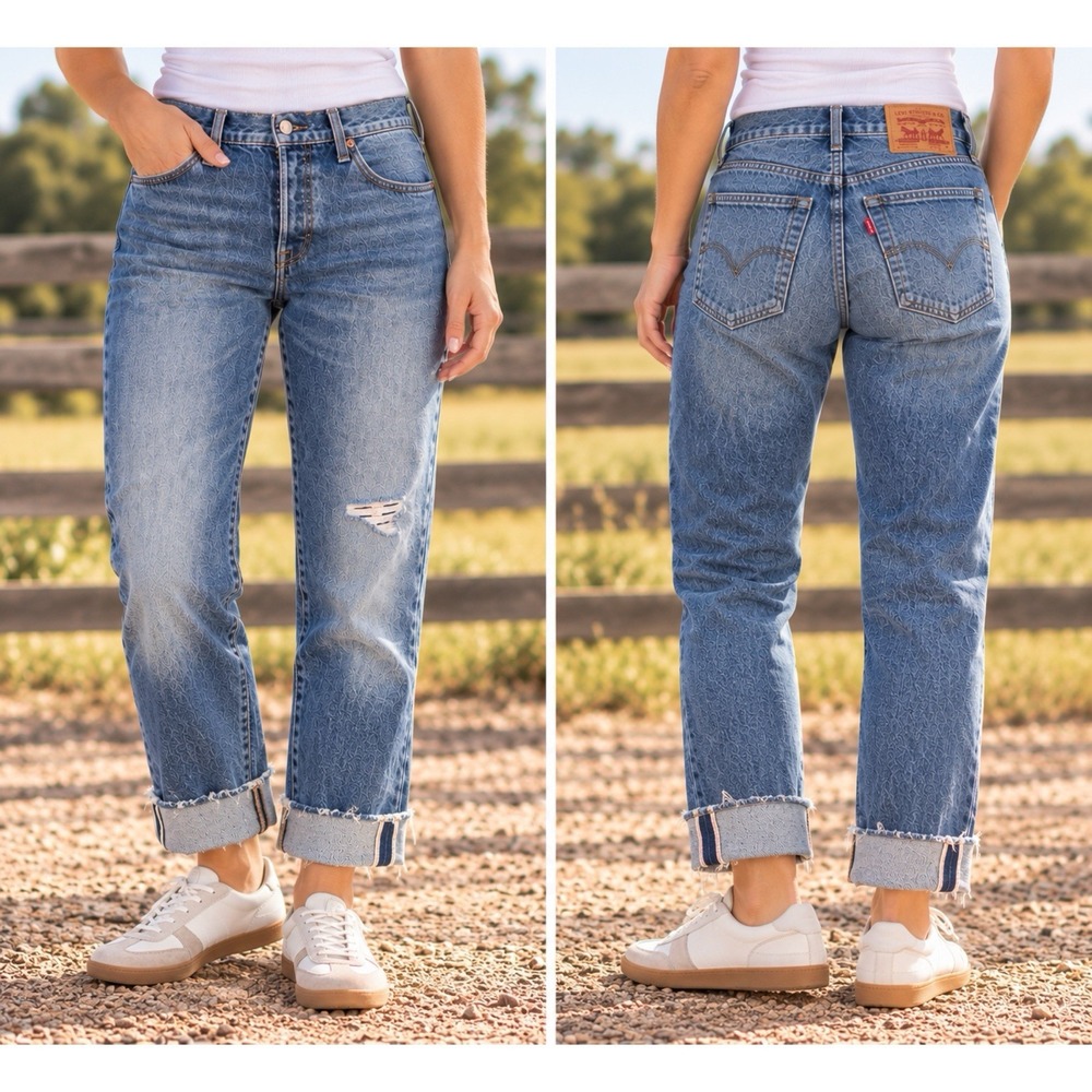 Levi's 501 '90s Selvedge Jeans Size 28 Distressed Straight Leg Raw Hem